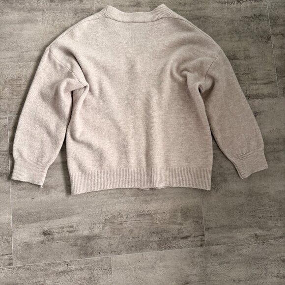 Shein Cozy Oversized Cream Cardigan with Buttons Size M - Picture 6 of 9